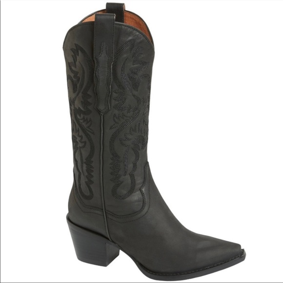 Jeffrey Campbell Shoes - JEFFREY CAMPBELL Dagget Western Boot Black Washed Size 8 US